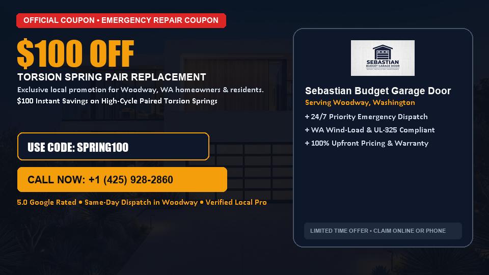 Sebastian Budget Garage Door $100 OFF Dual Torsion Spring Replacement